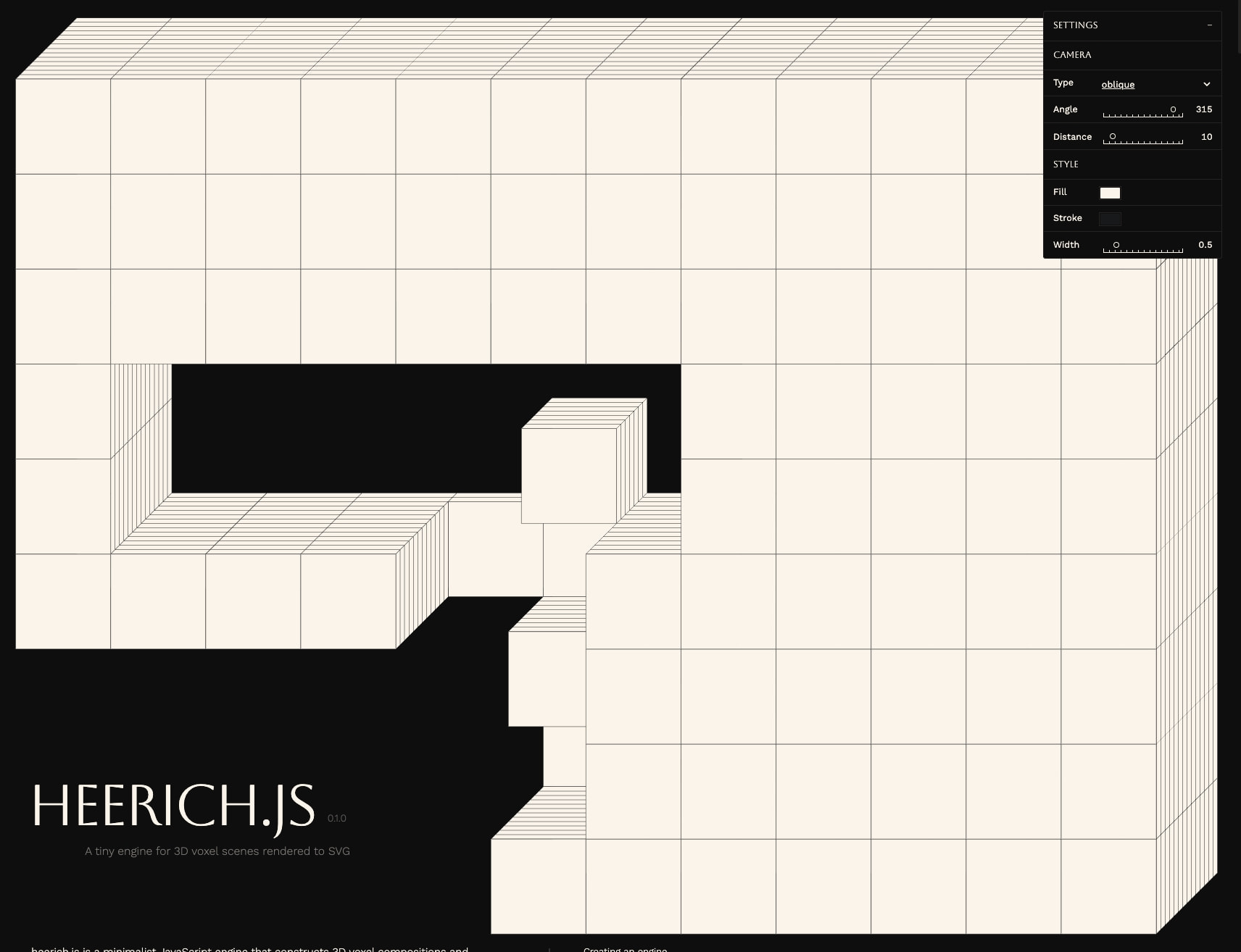 heerich.js — Interactive Guide captured website design