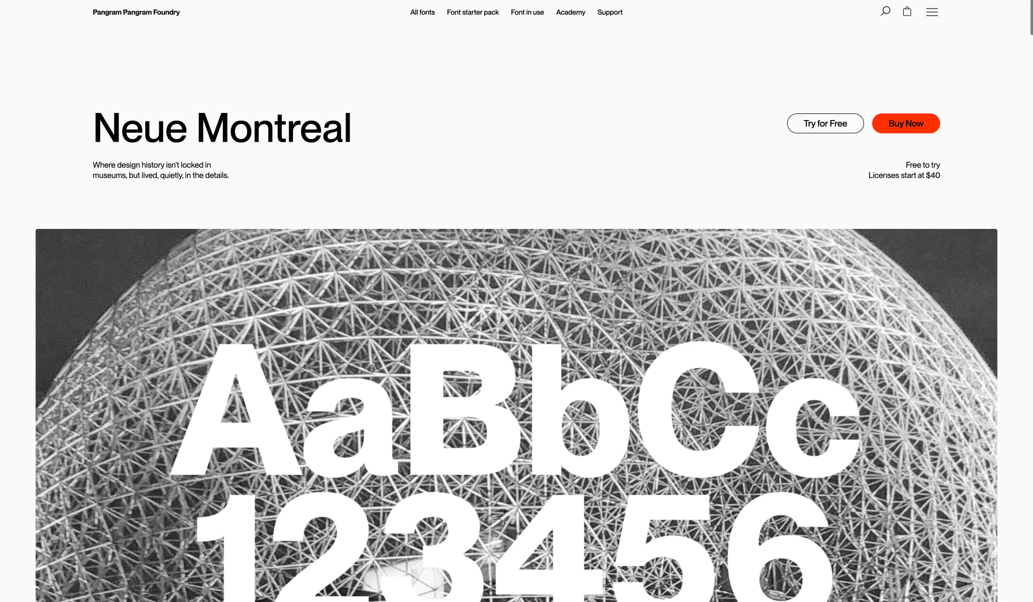 Neue Montreal - Free to Try Font – Pangram Pangram Foundry captured website design