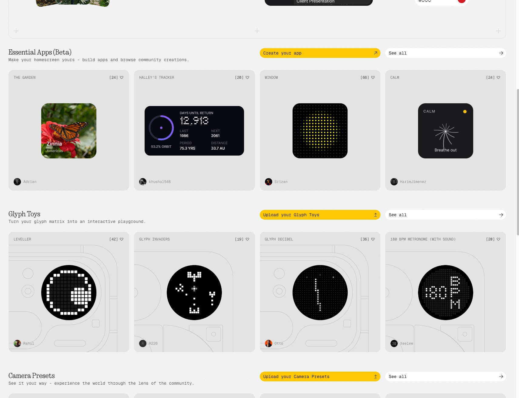 Nothing Playground captured website design
