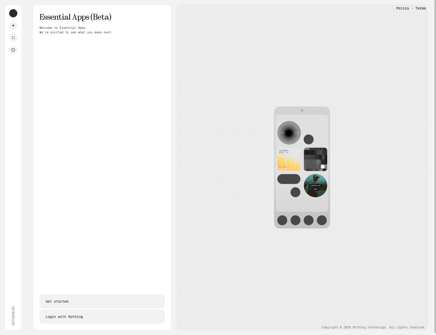 Nothing Playground captured website design