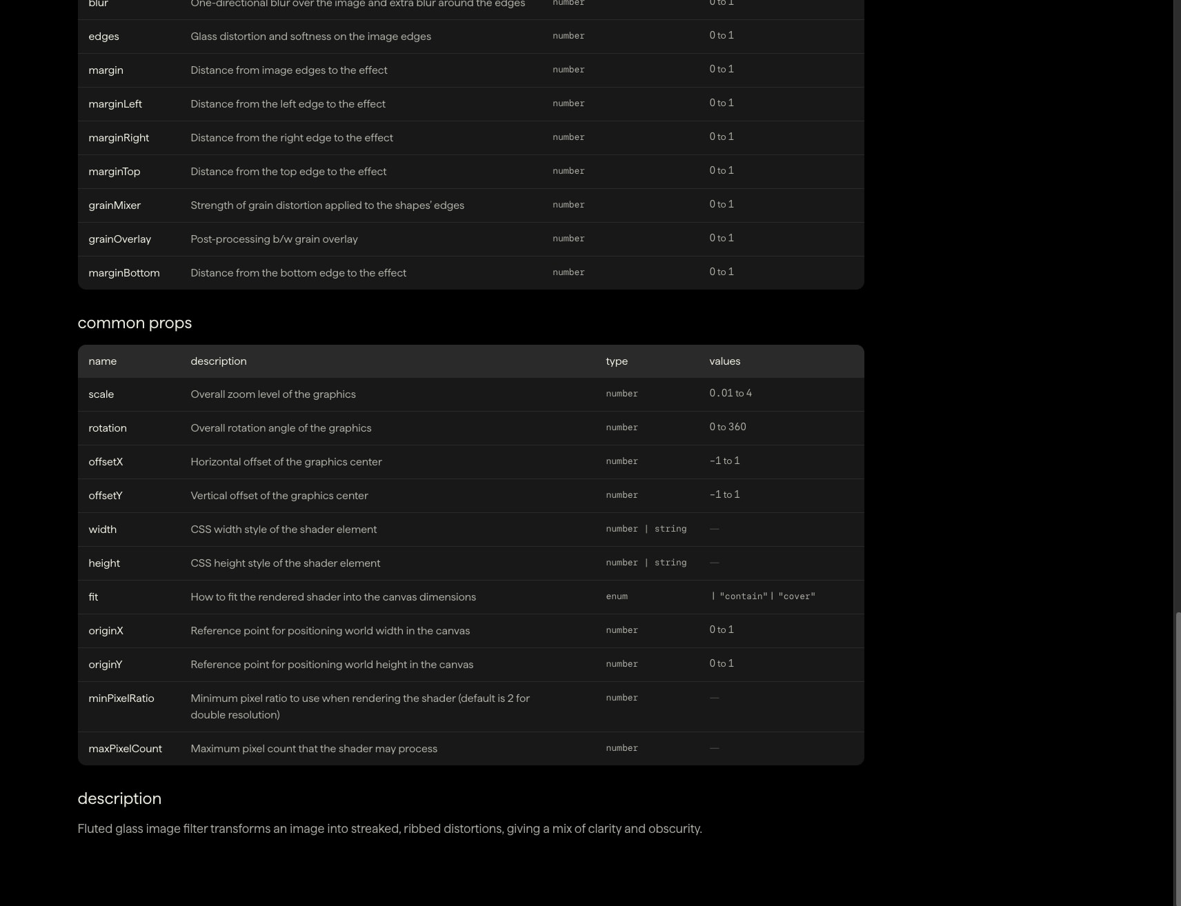 Fluted Glass Filter • Paper captured website design