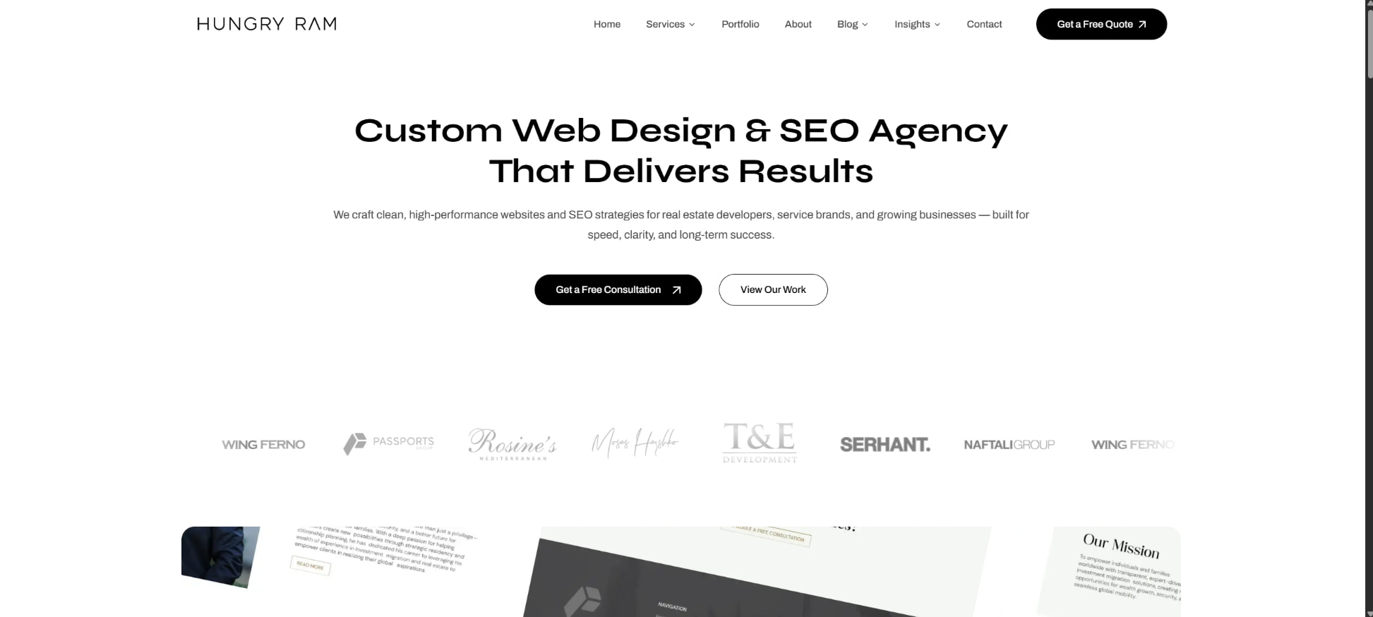 Custom Web Design and SEO Agency | Hungry Ram captured website design