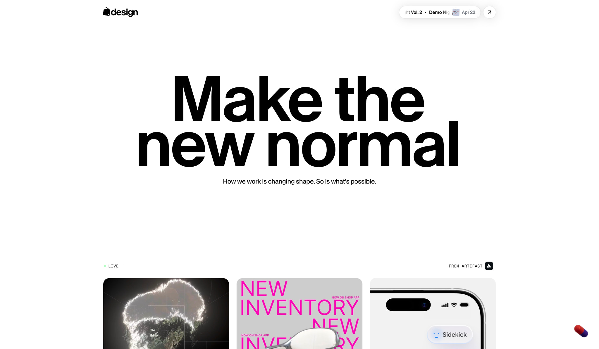 Shopify Design captured website design