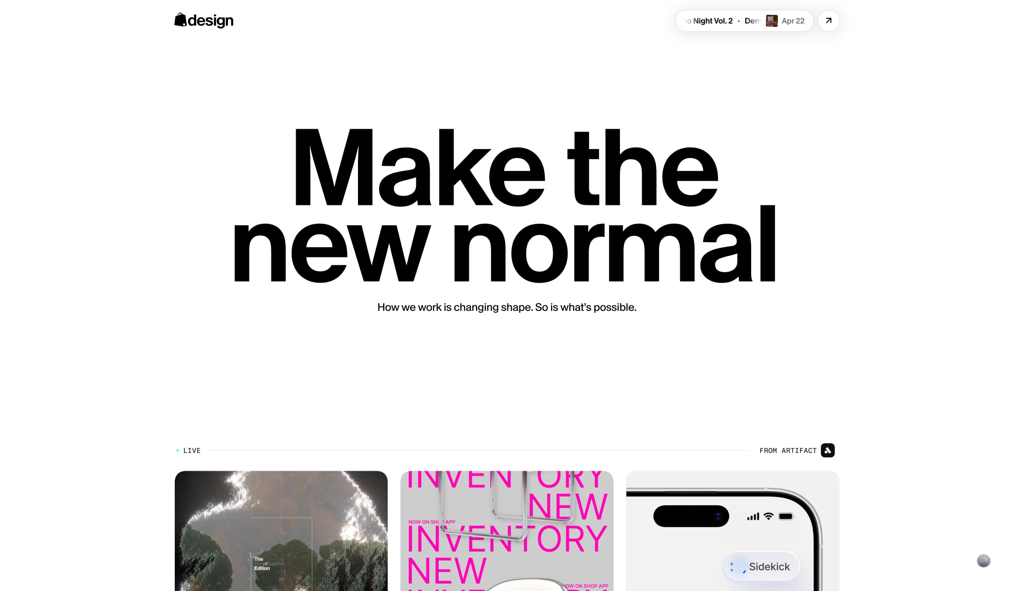 Shopify Design captured website design