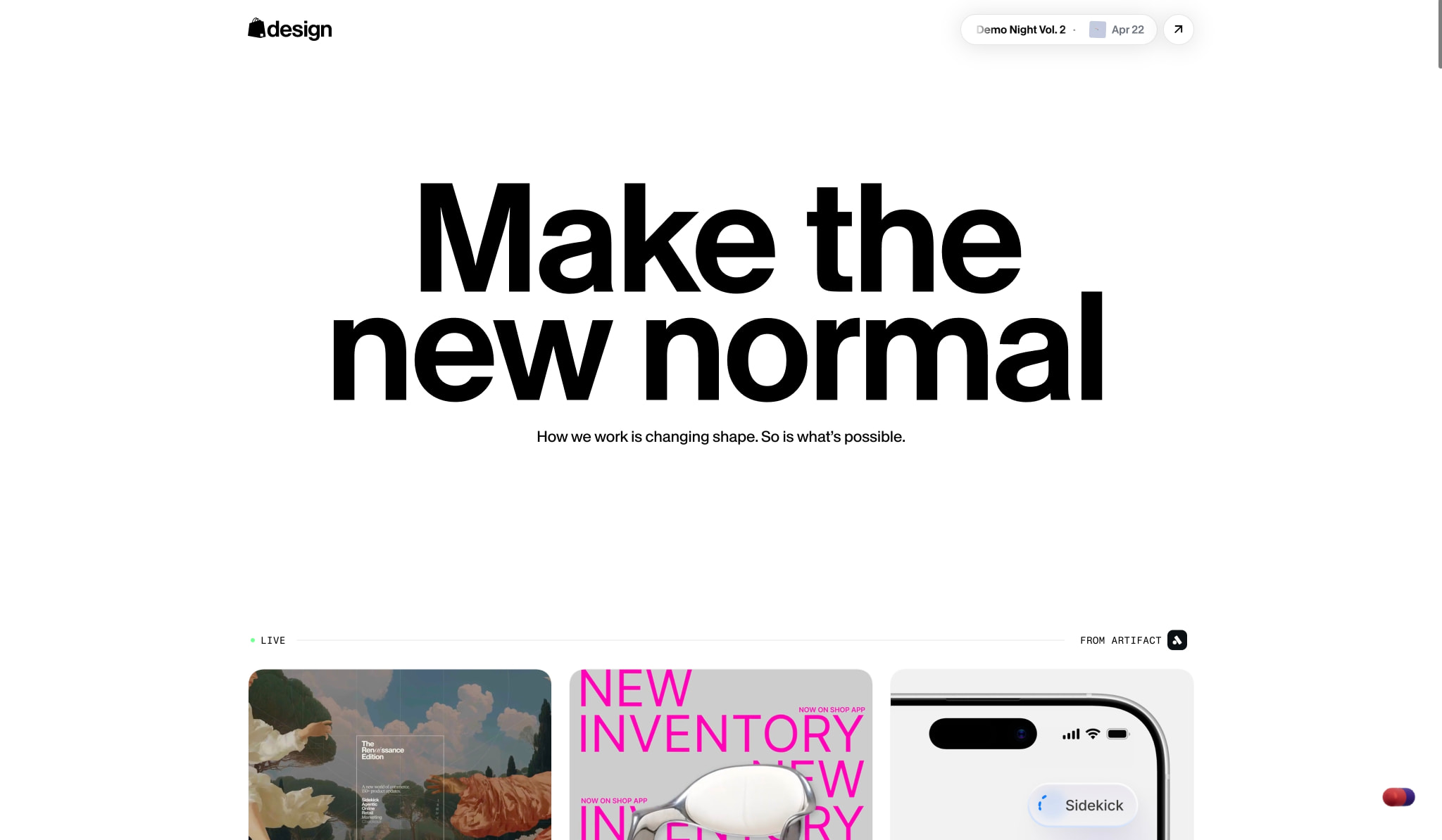 Shopify Design captured website design