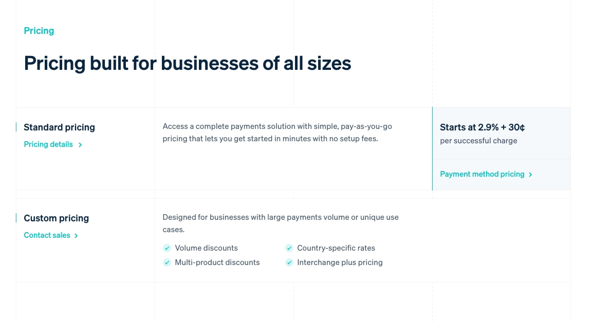 Stripe Payments | Global Payment Processing Platform captured website design