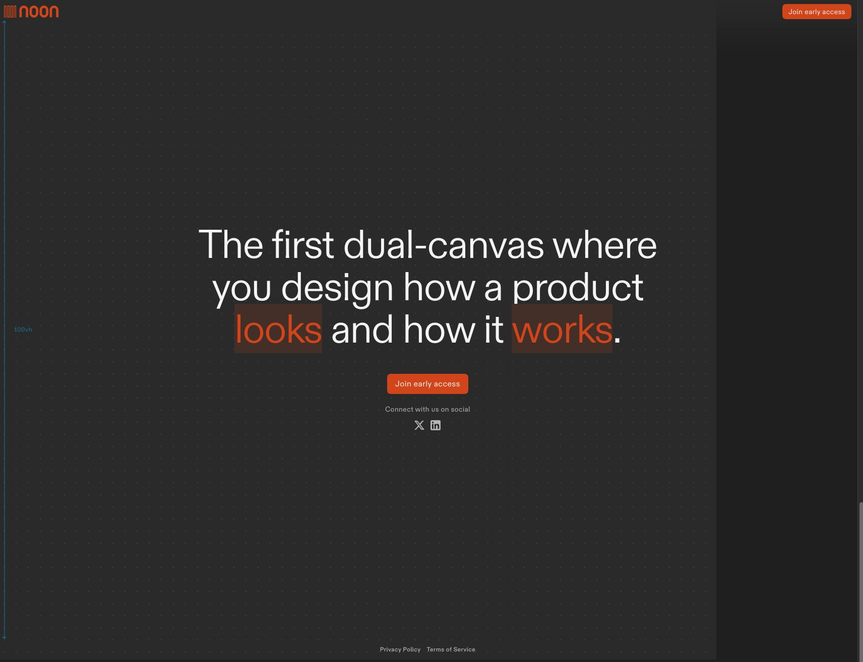 Noon captured website design