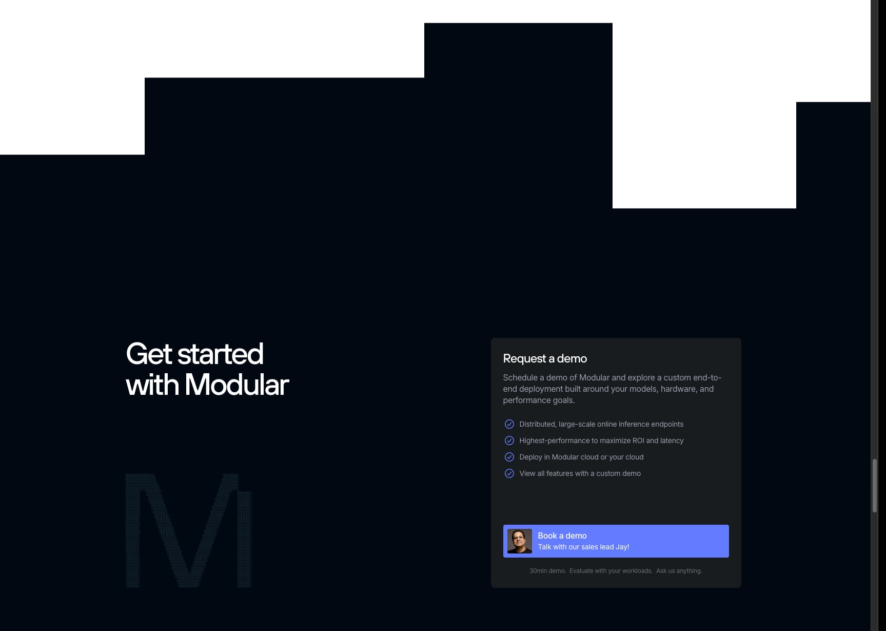 Modular: Inference from Kernel to Cloud captured website design