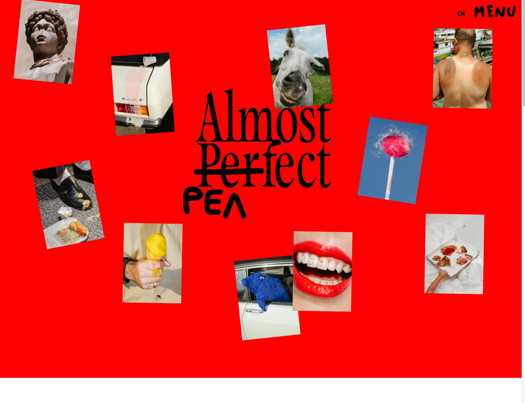 PEARFECT captured website design