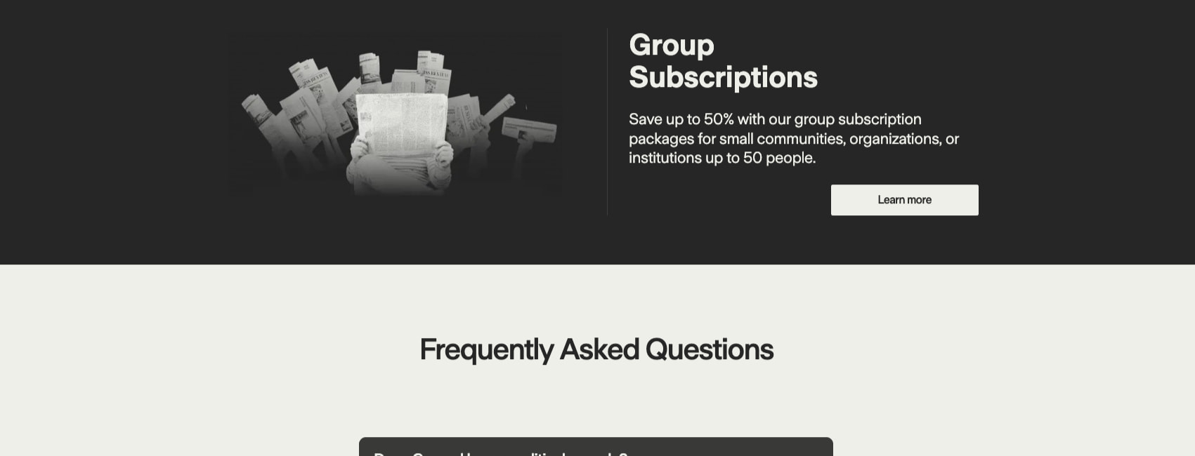 ground.news/subscribe captured website design