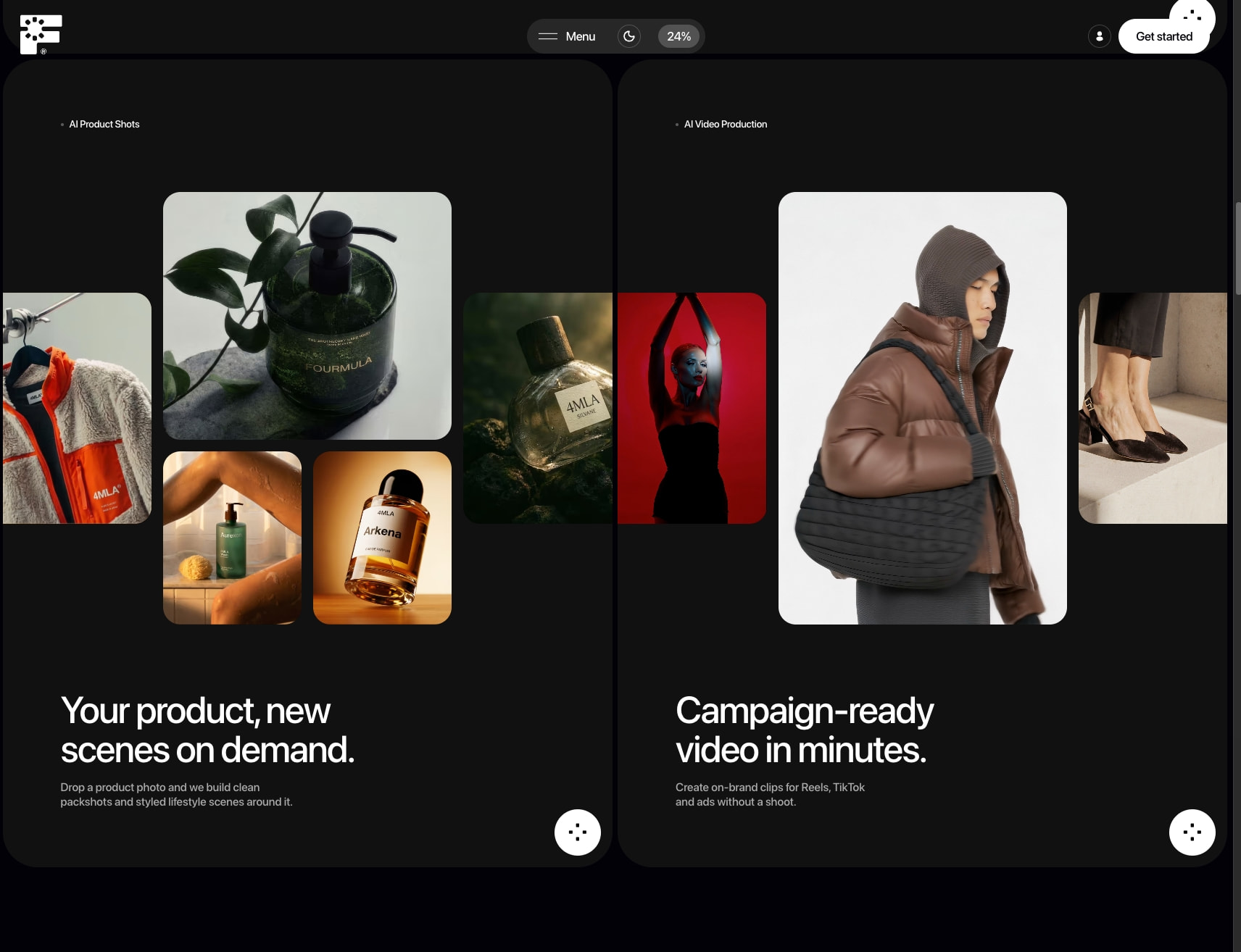 Fourmula.ai captured website design