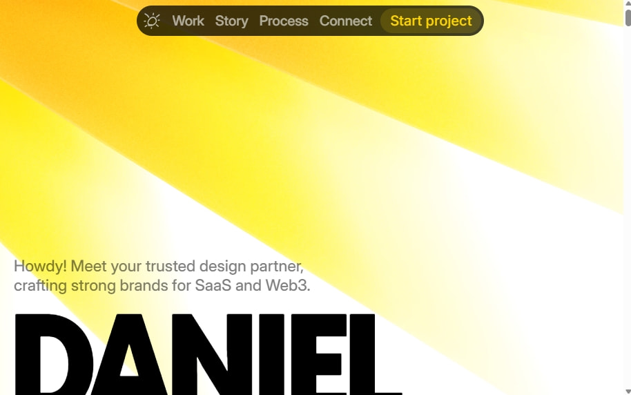 Daniel Sun | Top-tier Web and Brand Design partner for SaaS and Web3 captured website design