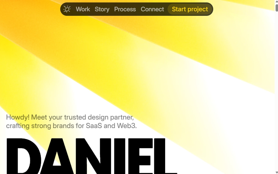 Daniel Sun | Top-tier Web and Brand Design partner for SaaS and Web3 captured website design