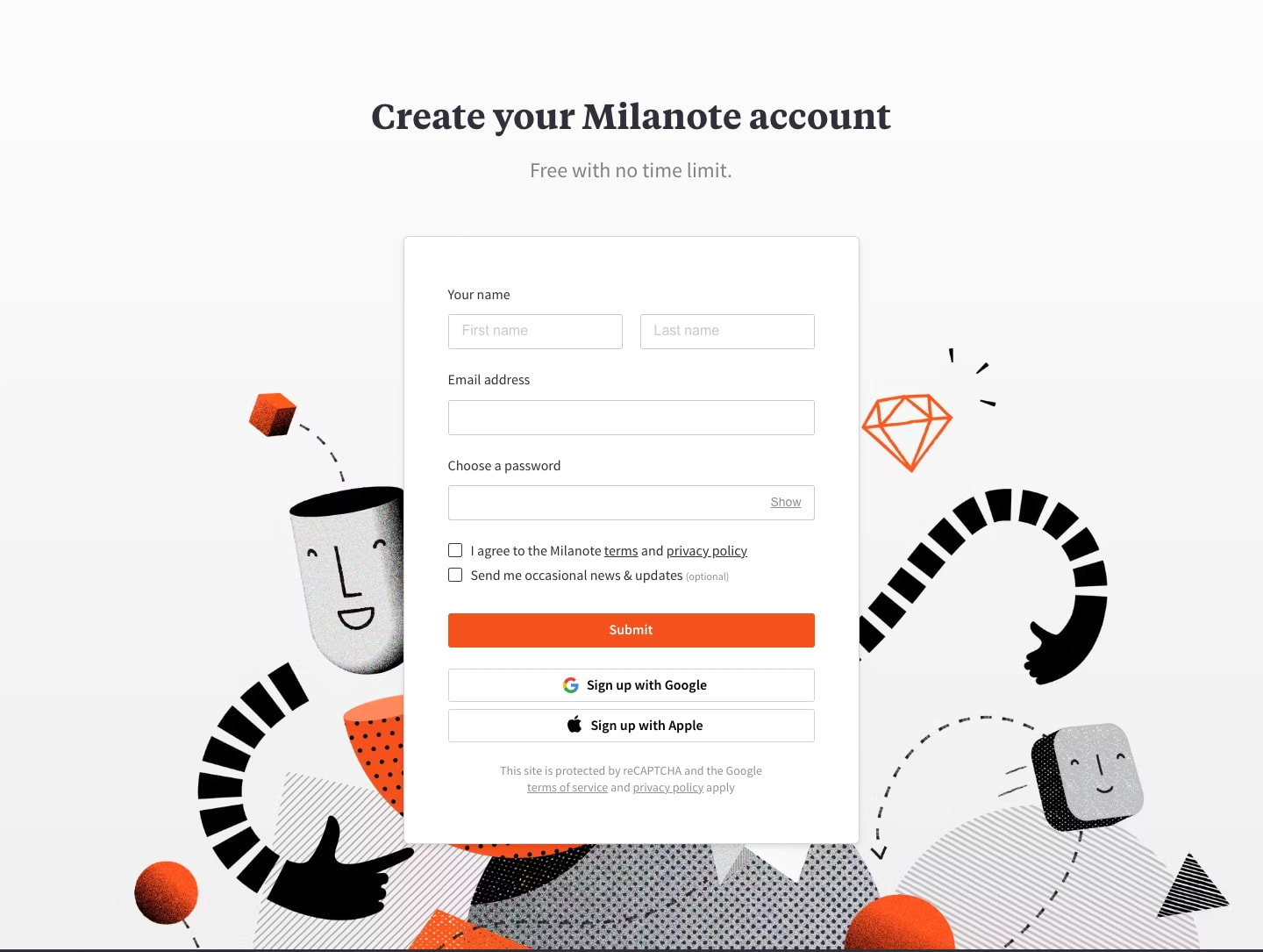 Register - Milanote captured website design