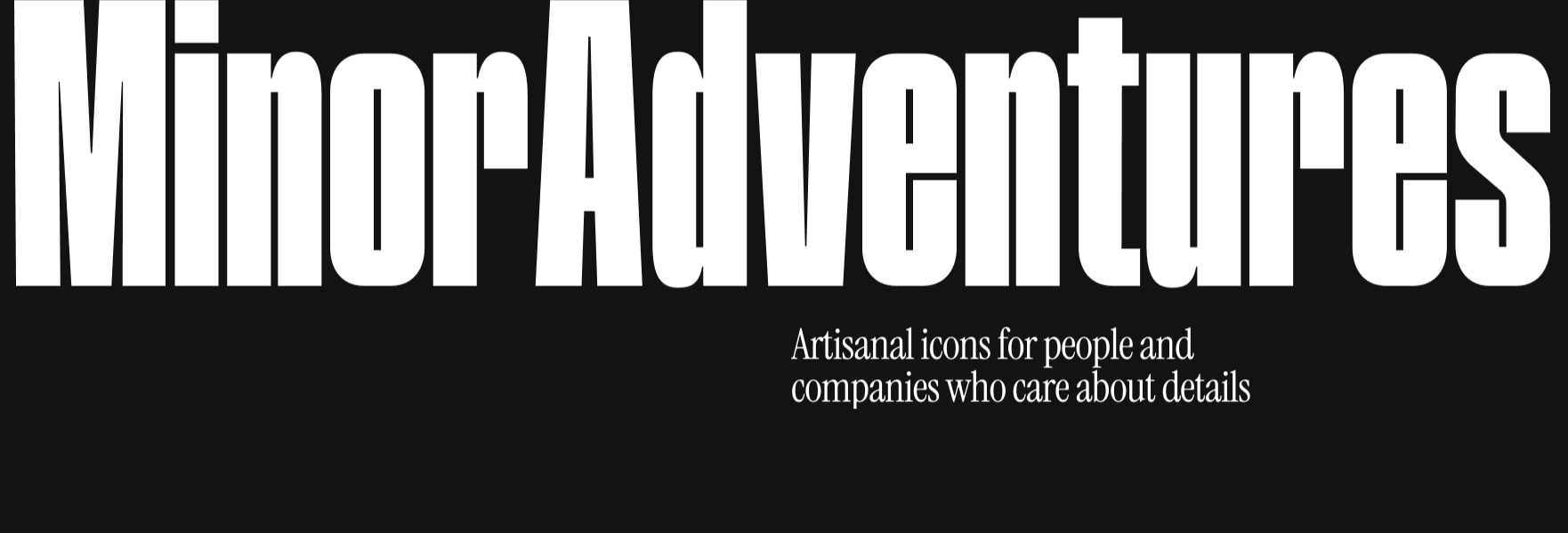 Minor Adventures – Icon Foundry captured website design
