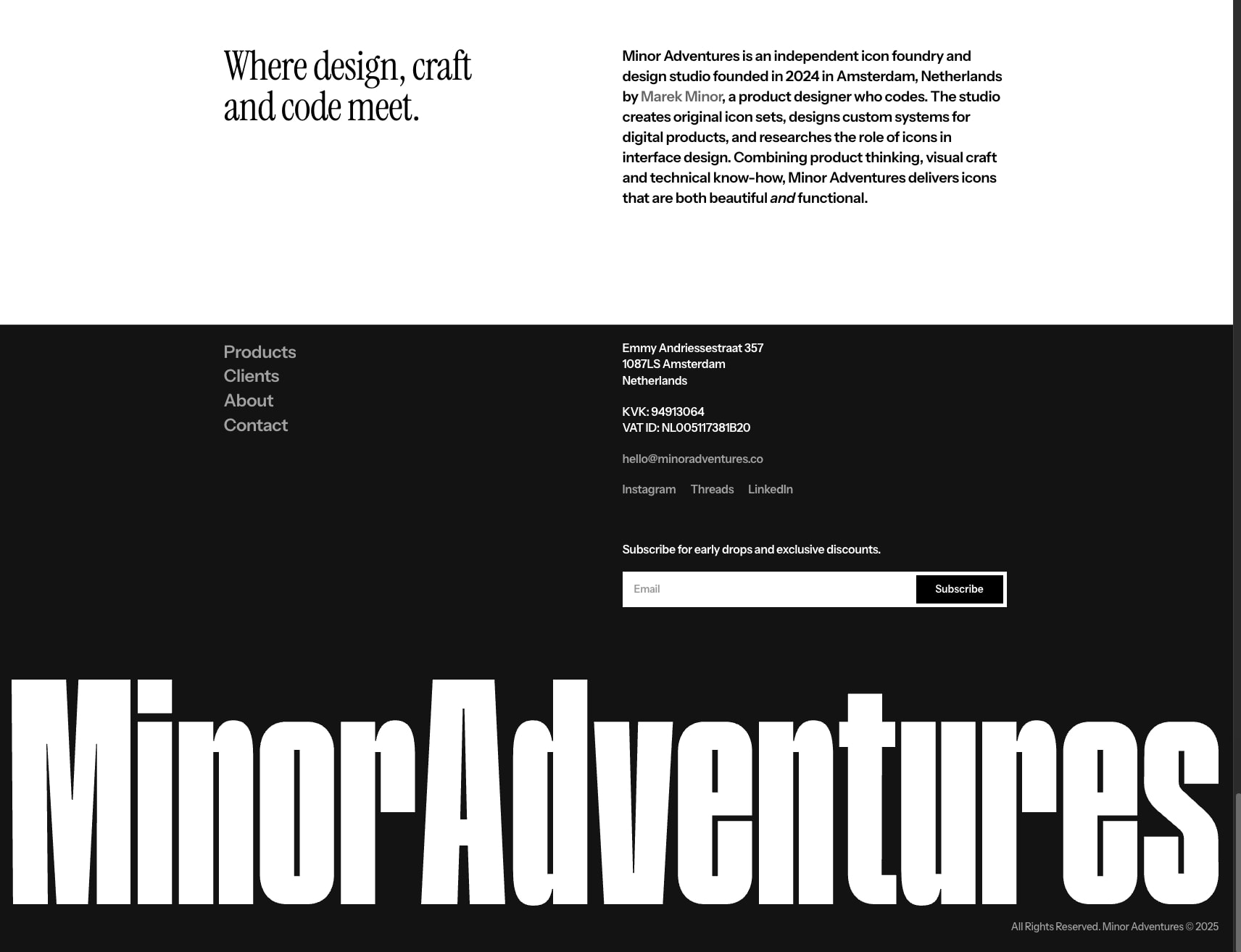Minor Adventures – Icon Foundry captured website design
