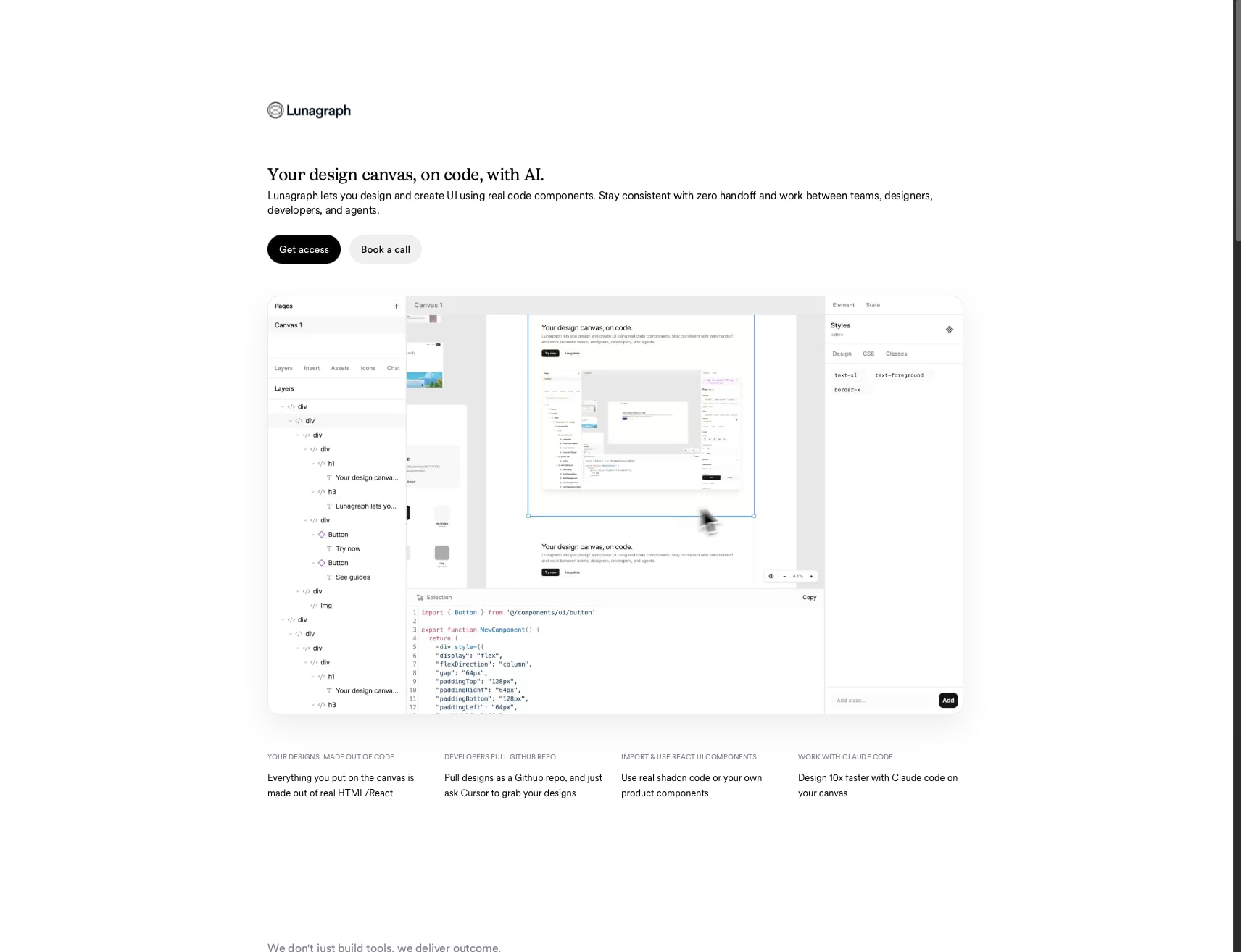 Lunagraph | Design Partner for Startups | Crafting Delightful Experiences captured website design