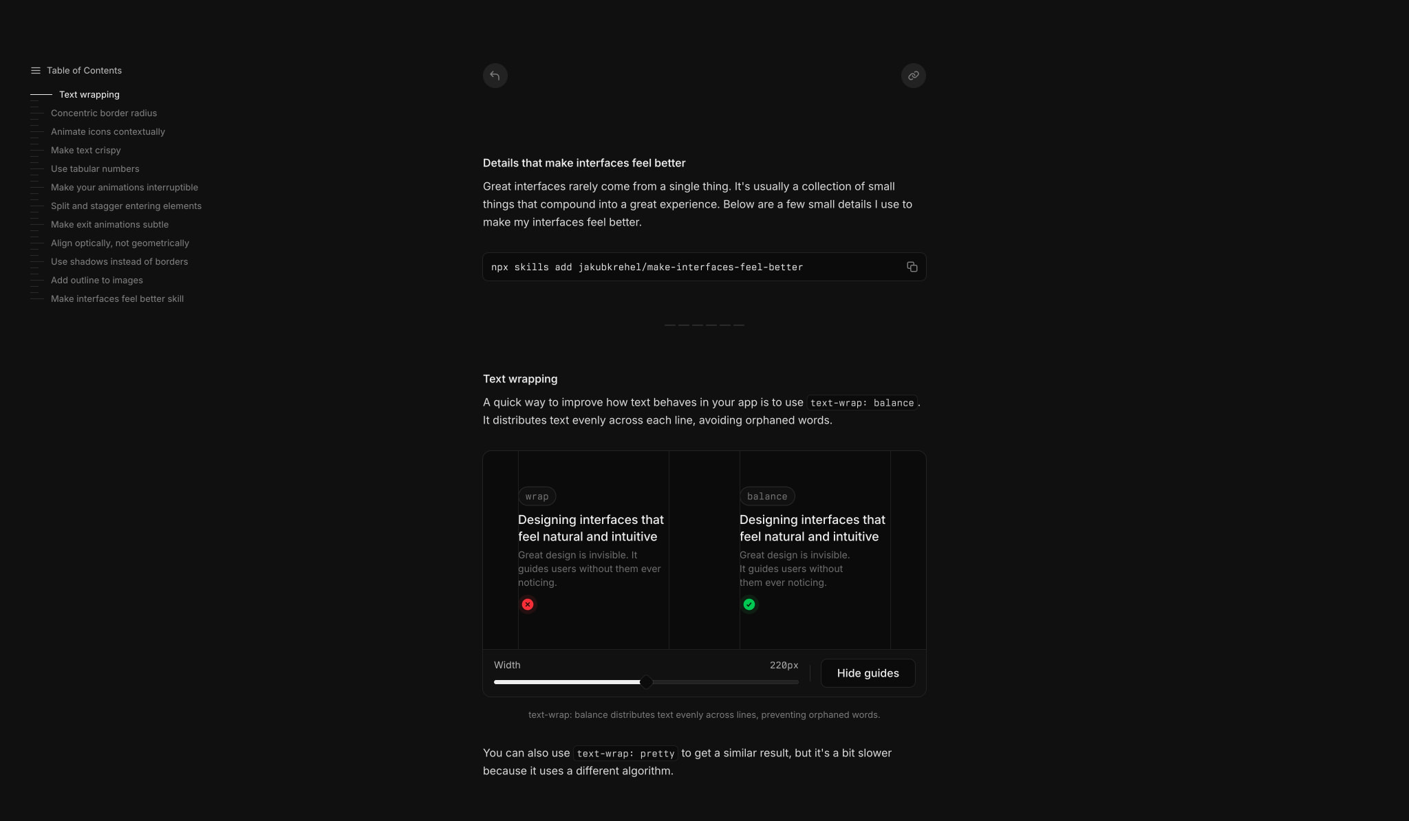 Details That Make Interfaces Feel Better captured website design