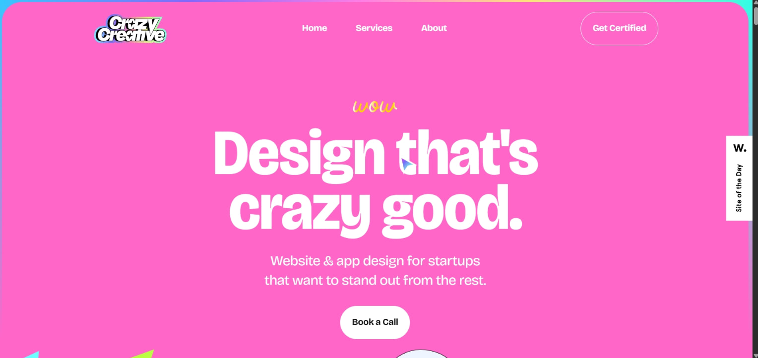Design That's Crazy Good – Crazy Creative by Nick Jacoy captured website design