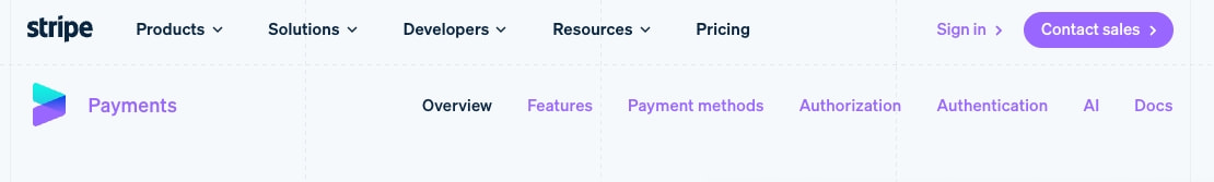 Stripe Payments | Global Payment Processing Platform captured website design