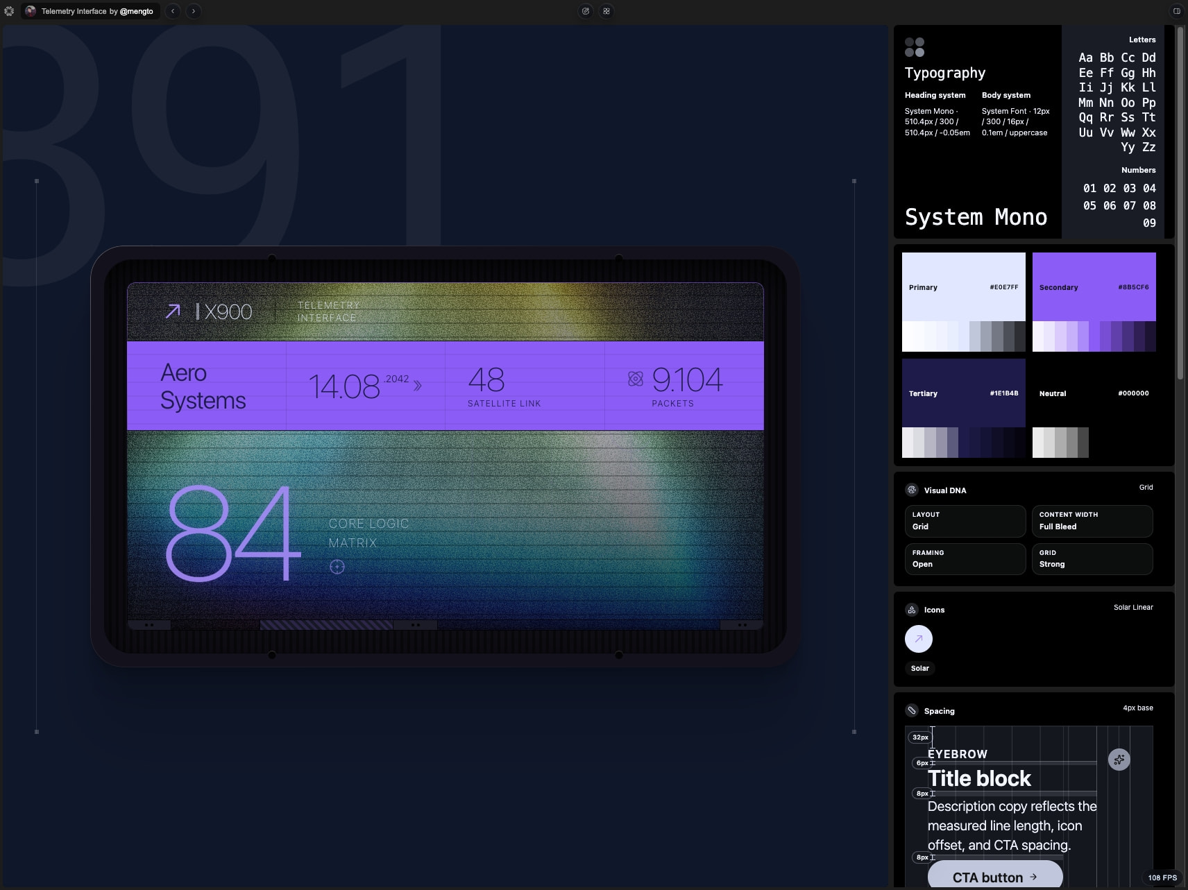 Telemetry Interface Background Effect | Neuform captured website design