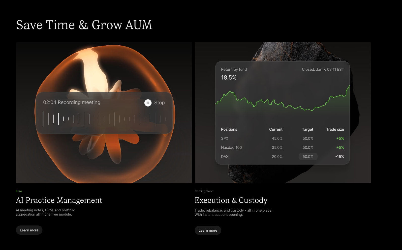 Obsidian captured website design