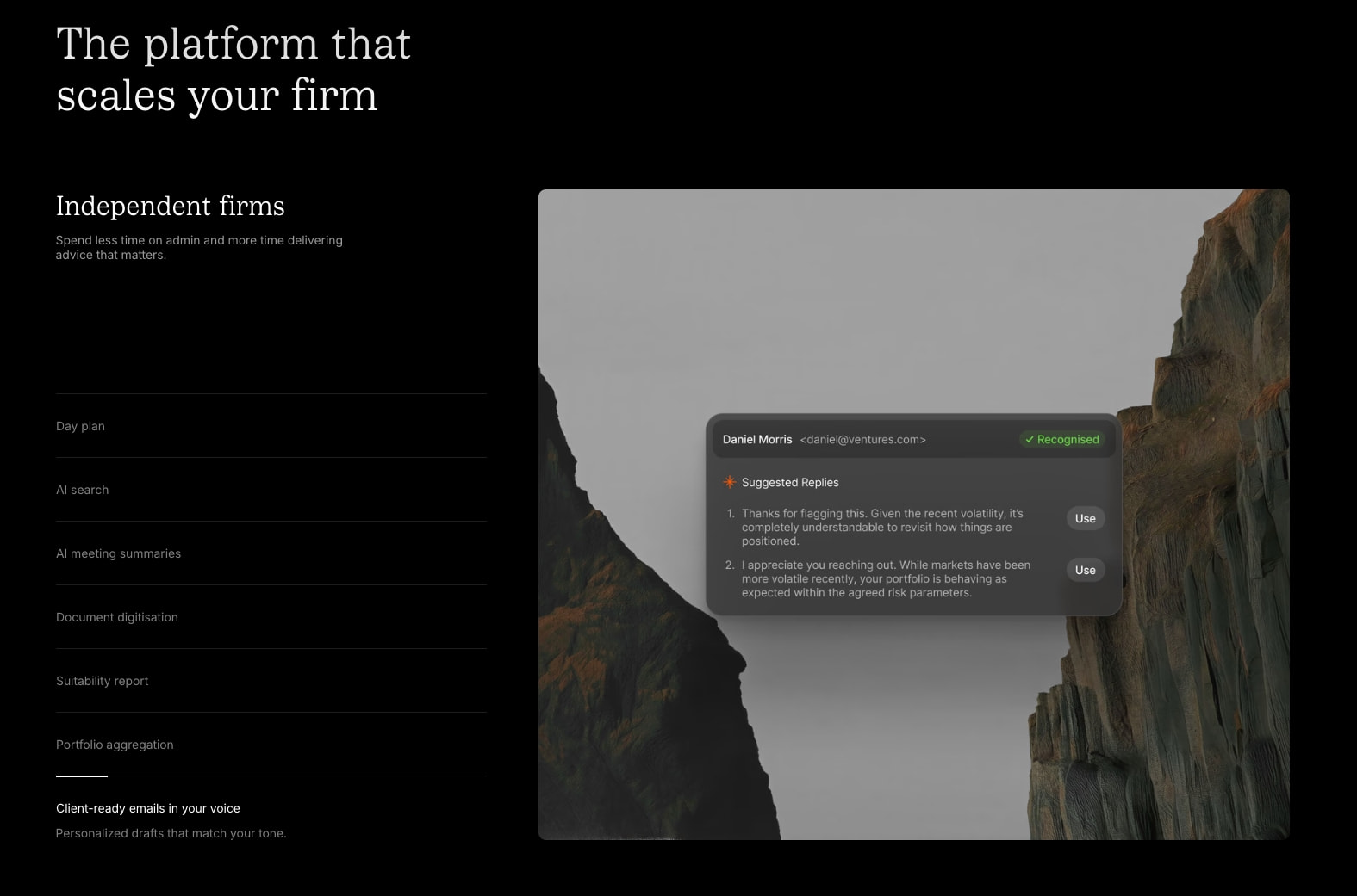 Obsidian captured website design