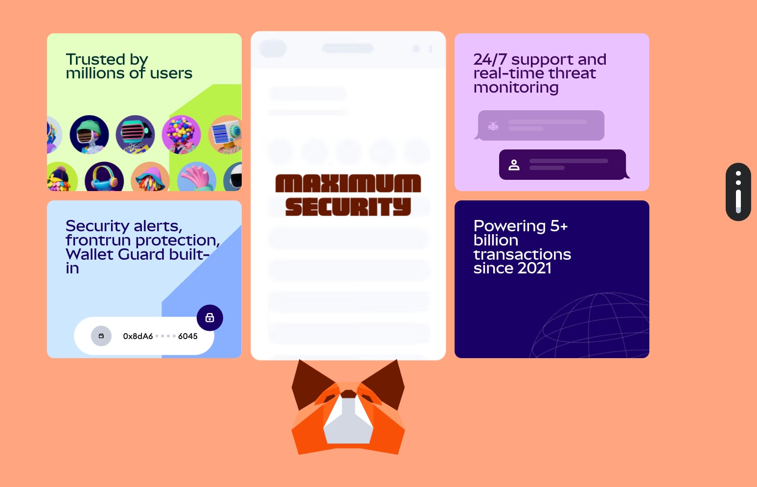MetaMask Crypto Wallet. Buy and Sell Bitcoin, Ethereum, Solana captured website design