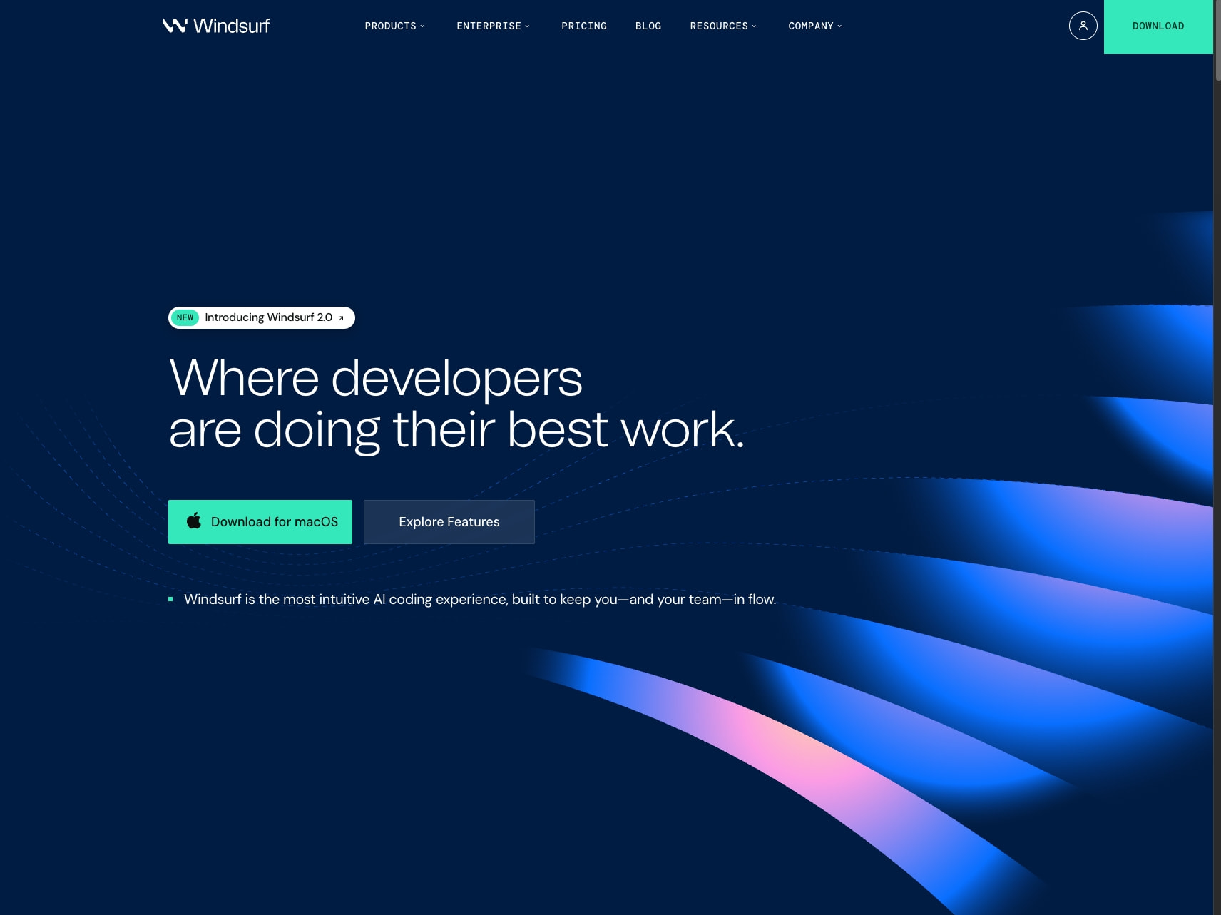 Windsurf - The best AI for Coding captured website design