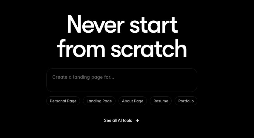 Web Design Tools in Framer captured website design