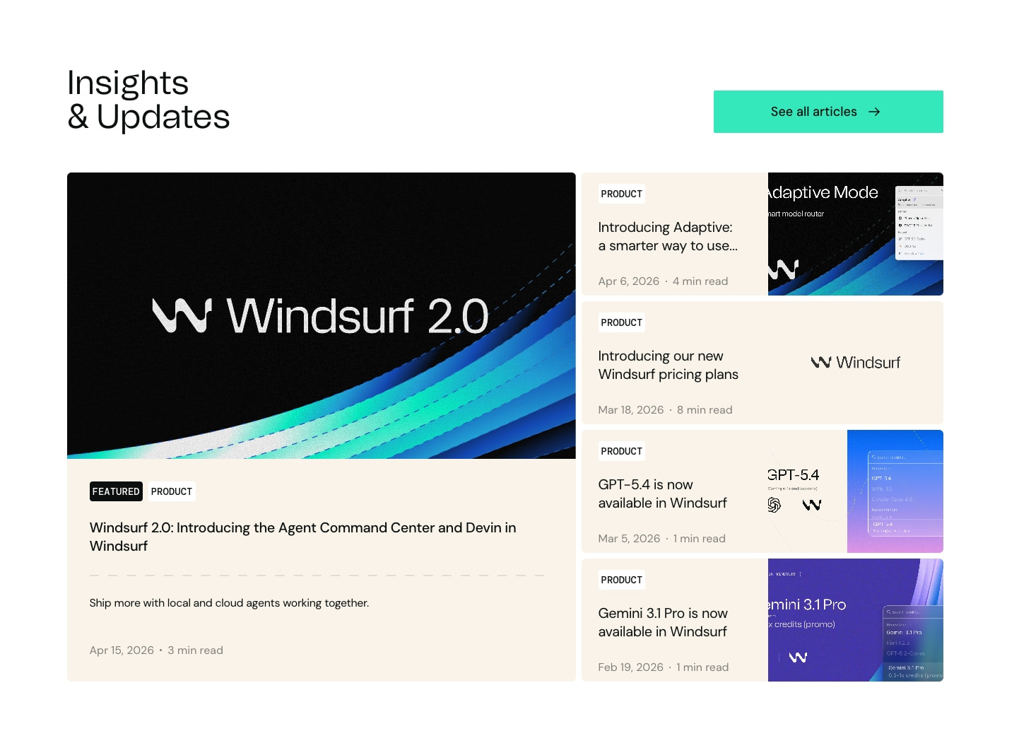 Windsurf - The best AI for Coding captured website design