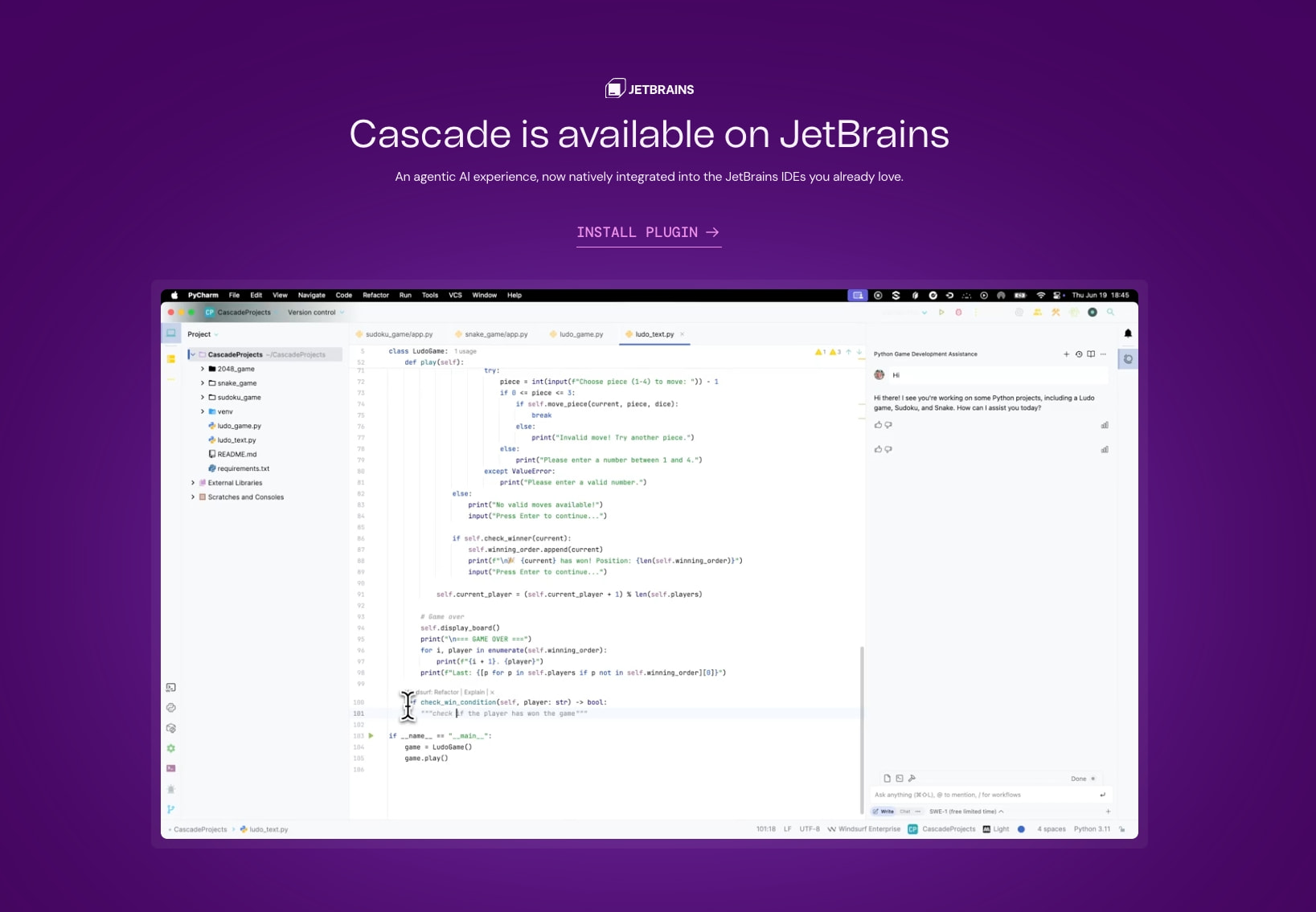 Windsurf - The best AI for Coding captured website design