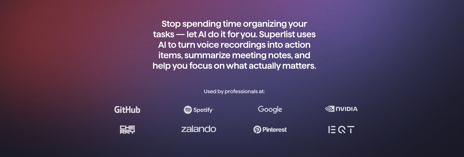 Superlist — Task Management & To-Do List App for Work and Life captured website design