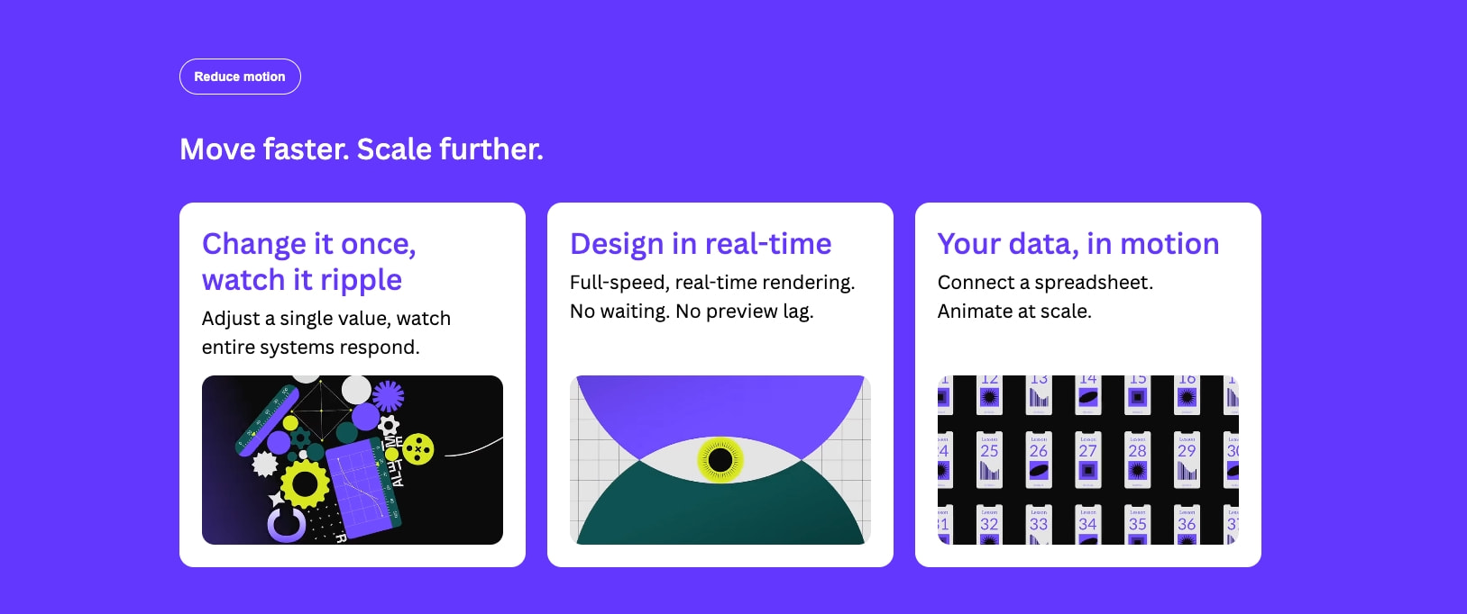 Free 2D animation & motion graphics software for Mac and Windows | Cavalry captured website design