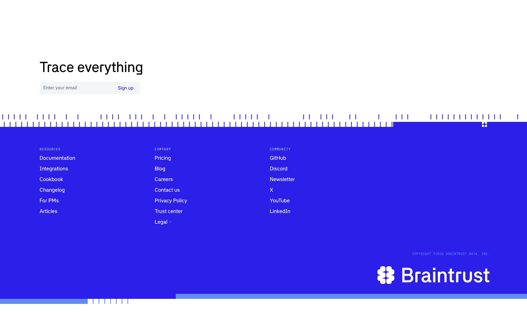 Braintrust - The AI observability platform for building quality AI products captured website design