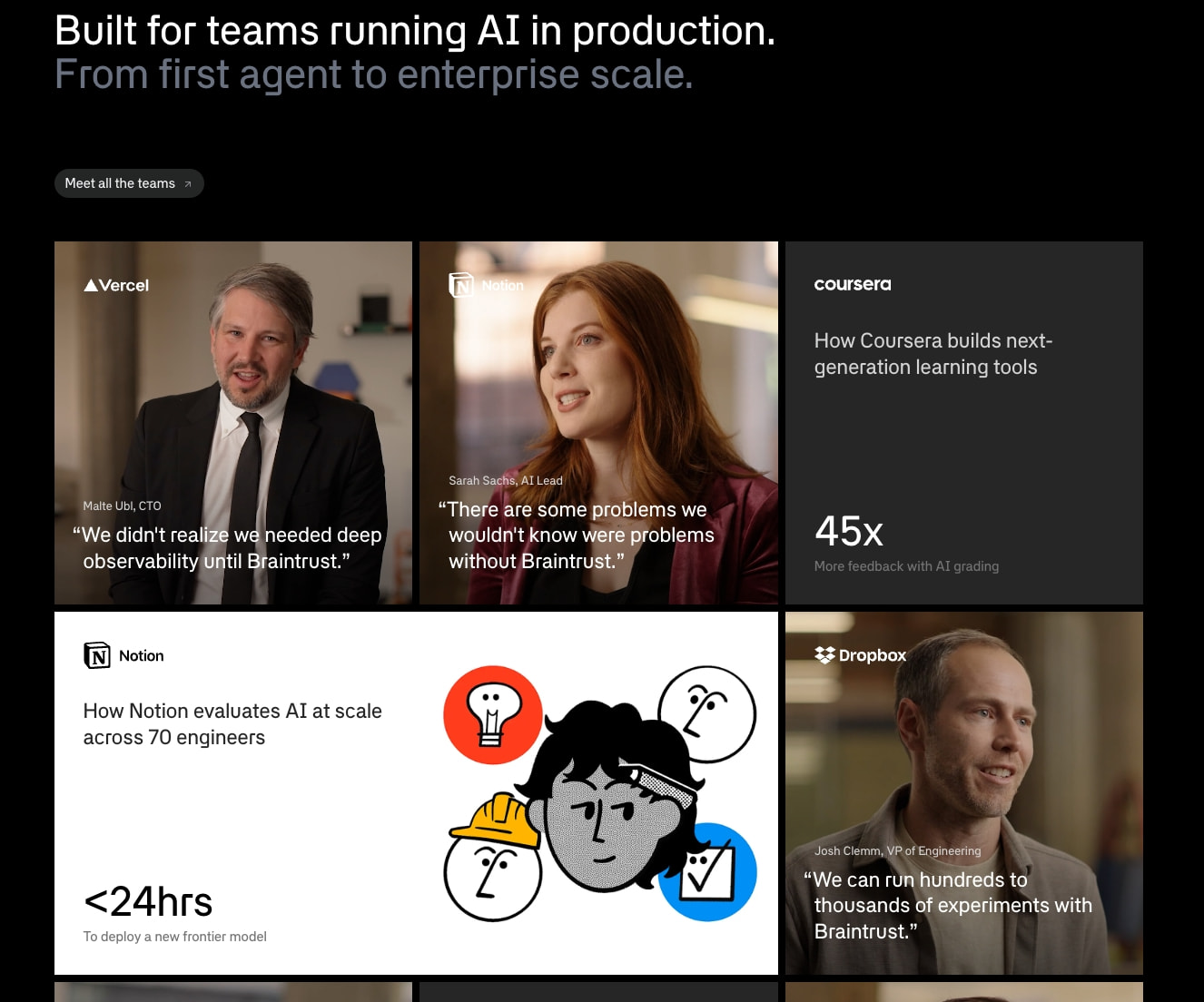 Home — AI observability hero captured website design