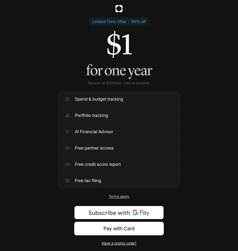 Origin Financial captured website design