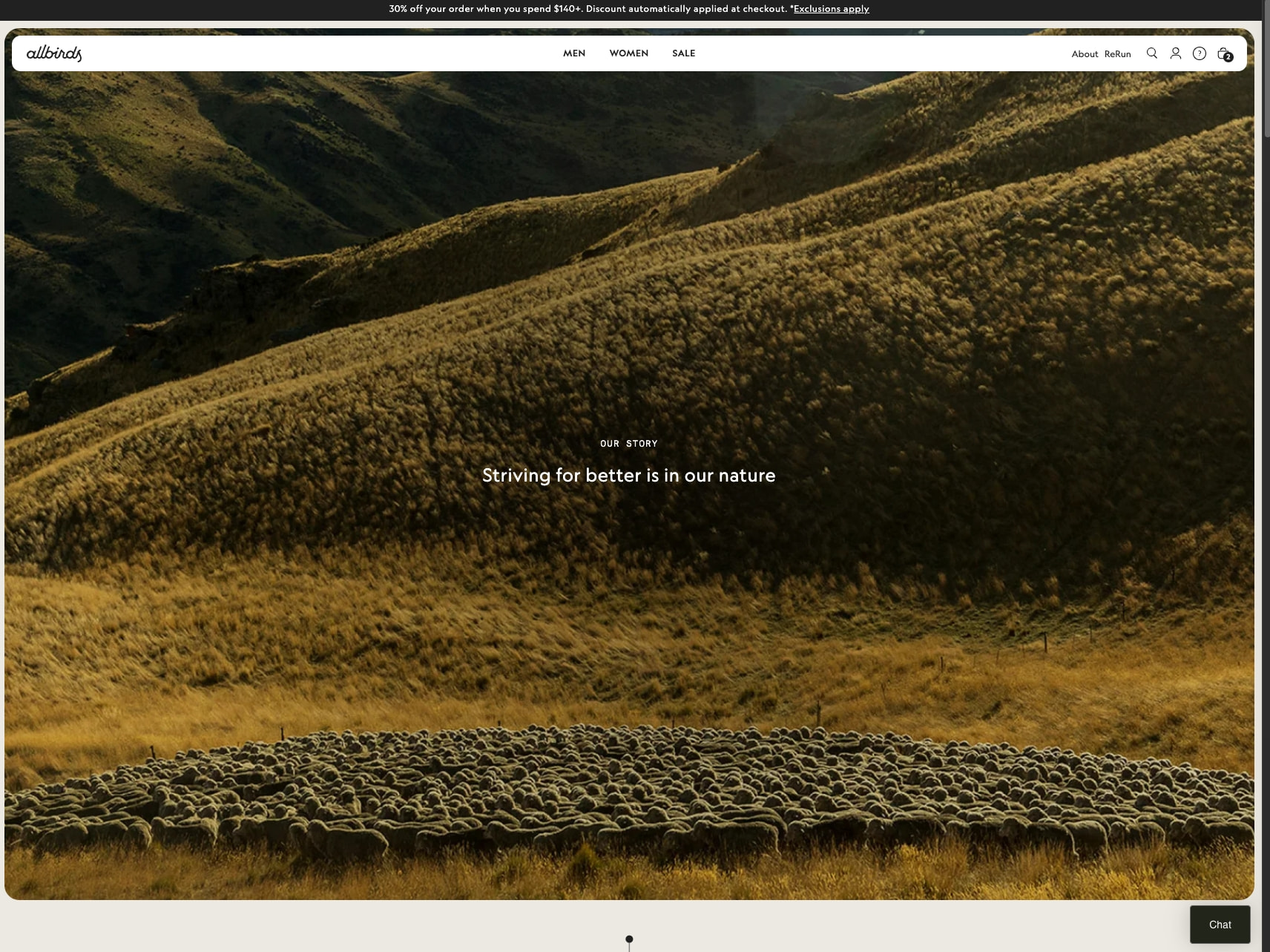 Our Story | Sustainable Shoes & Apparel | Allbirds captured website design