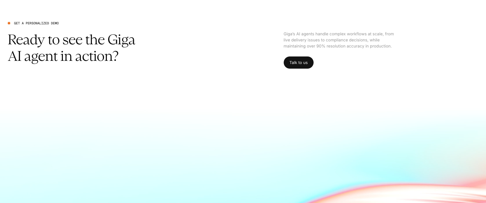 Giga captured website design