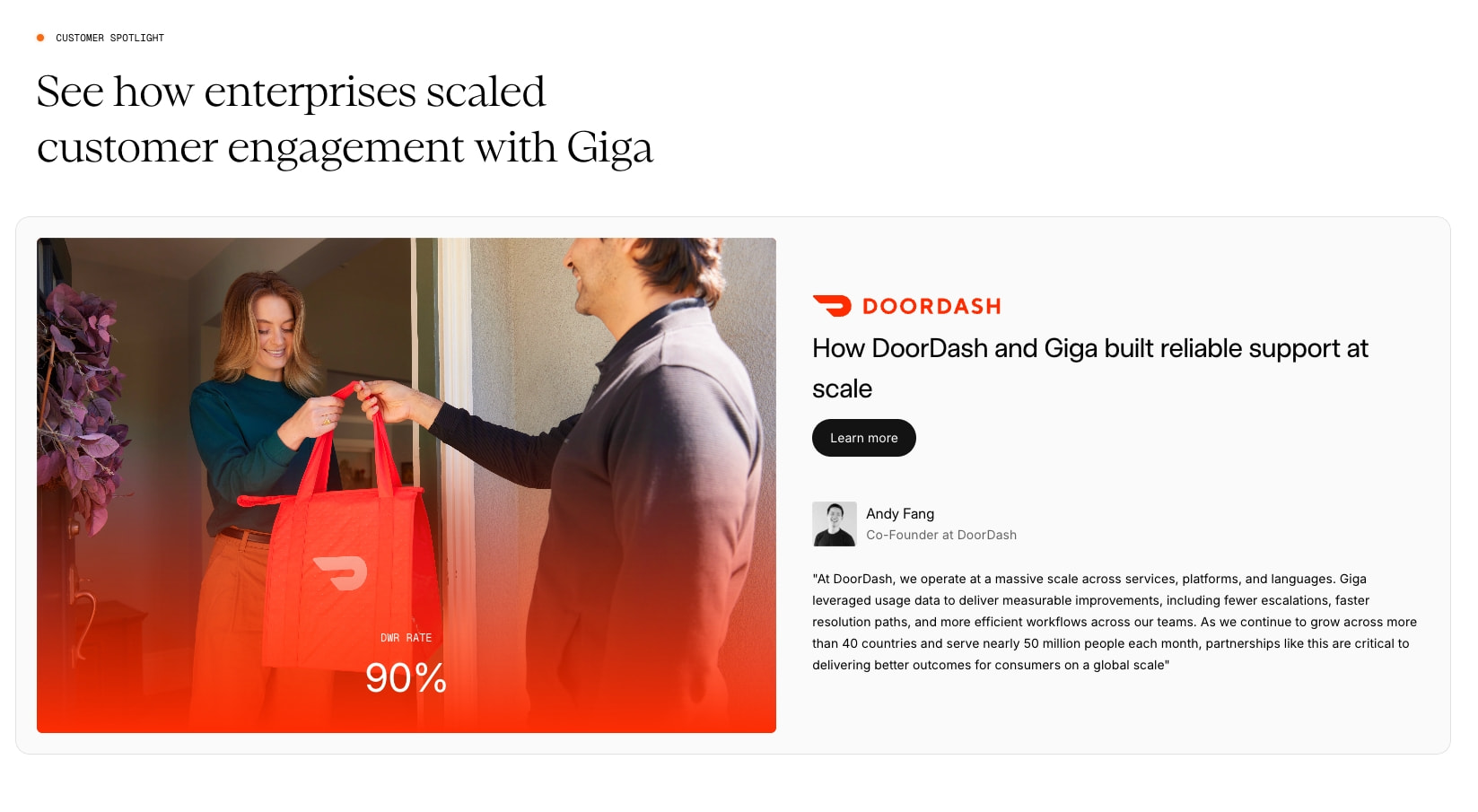Giga captured website design