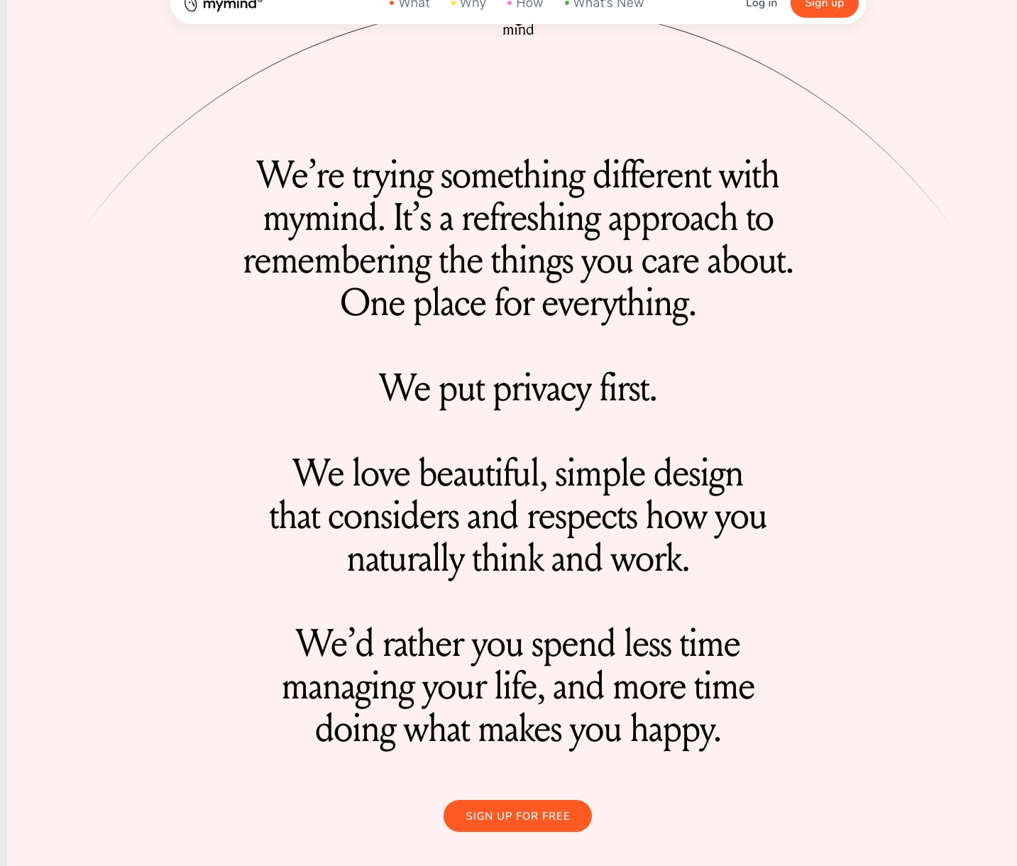 mymind is the extension for your mind. captured website design