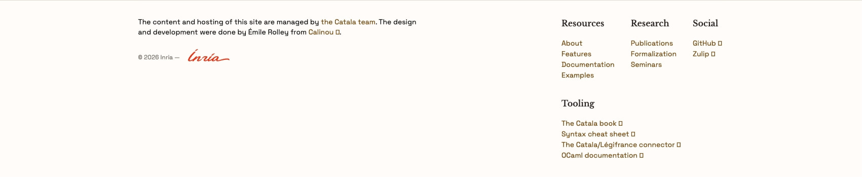 Catala - Law to Code captured website design