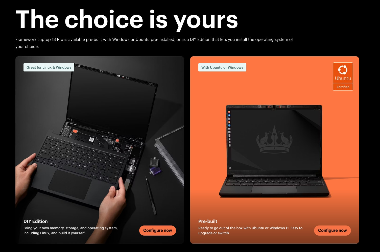 Framework | Framework Laptop 13 Pro: Intel Core Ultra 3 & LPCAMM2 captured website design