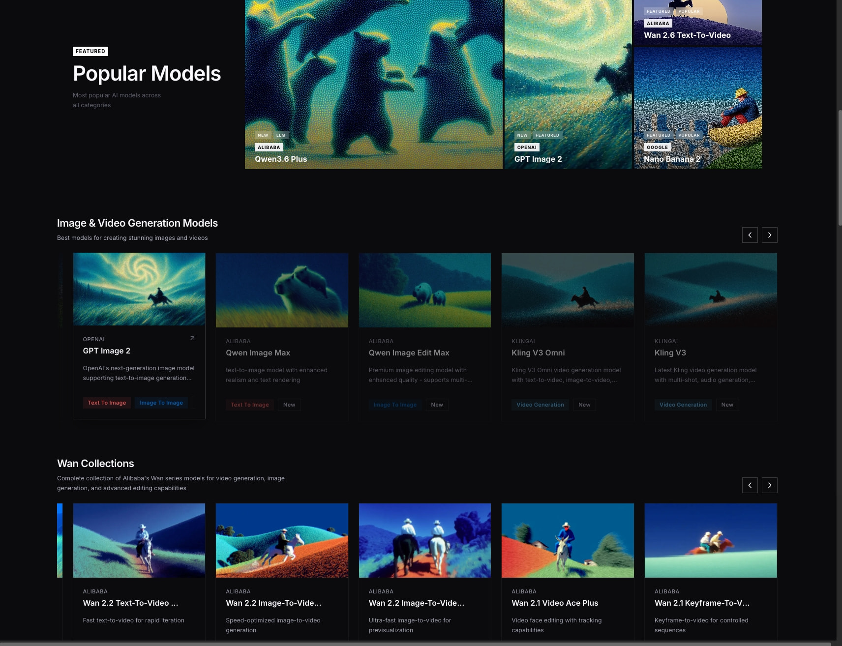 MuleRouter - Generative AI APIs for Images, Video (Wan), LLM (Qwen), and more! captured website design