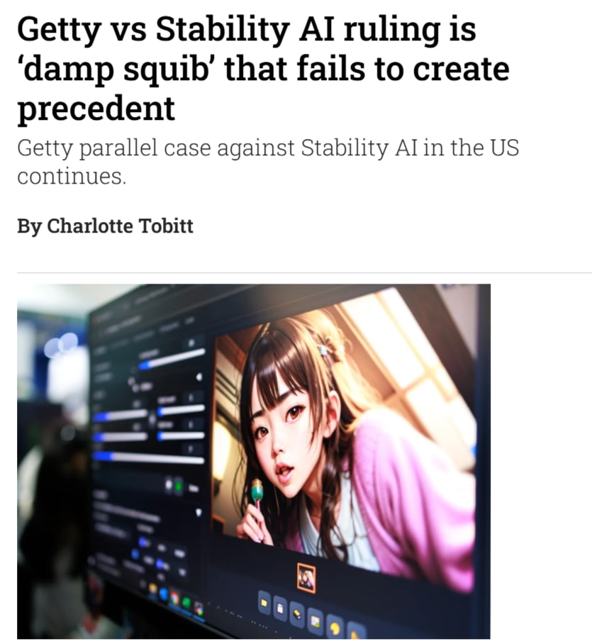 Getty vs Stability AI ruling is 'damp squib' that fails to create precedent - Press Gazette captured website design