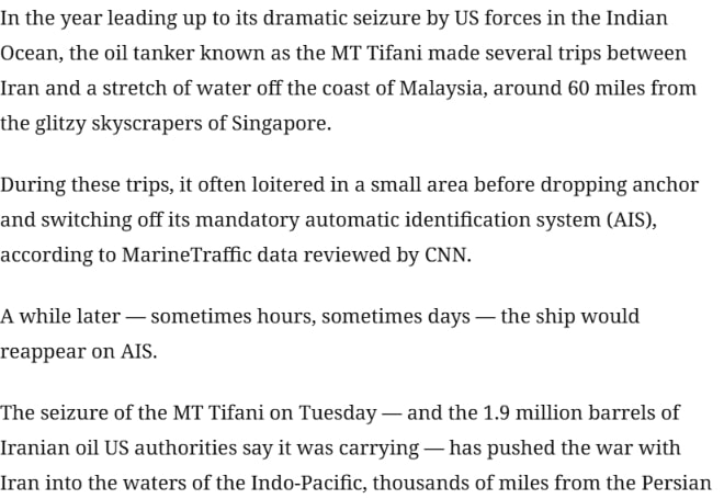 EOPL: The lawless floating gas station where the Iranian shadow fleet trades oil | CNN captured website design