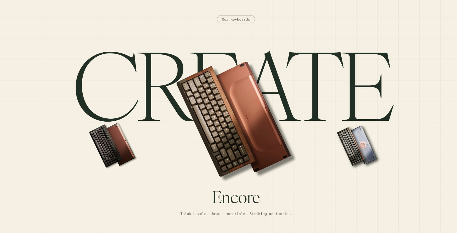 Mode Designs | Makers of mechanical keyboards captured website design