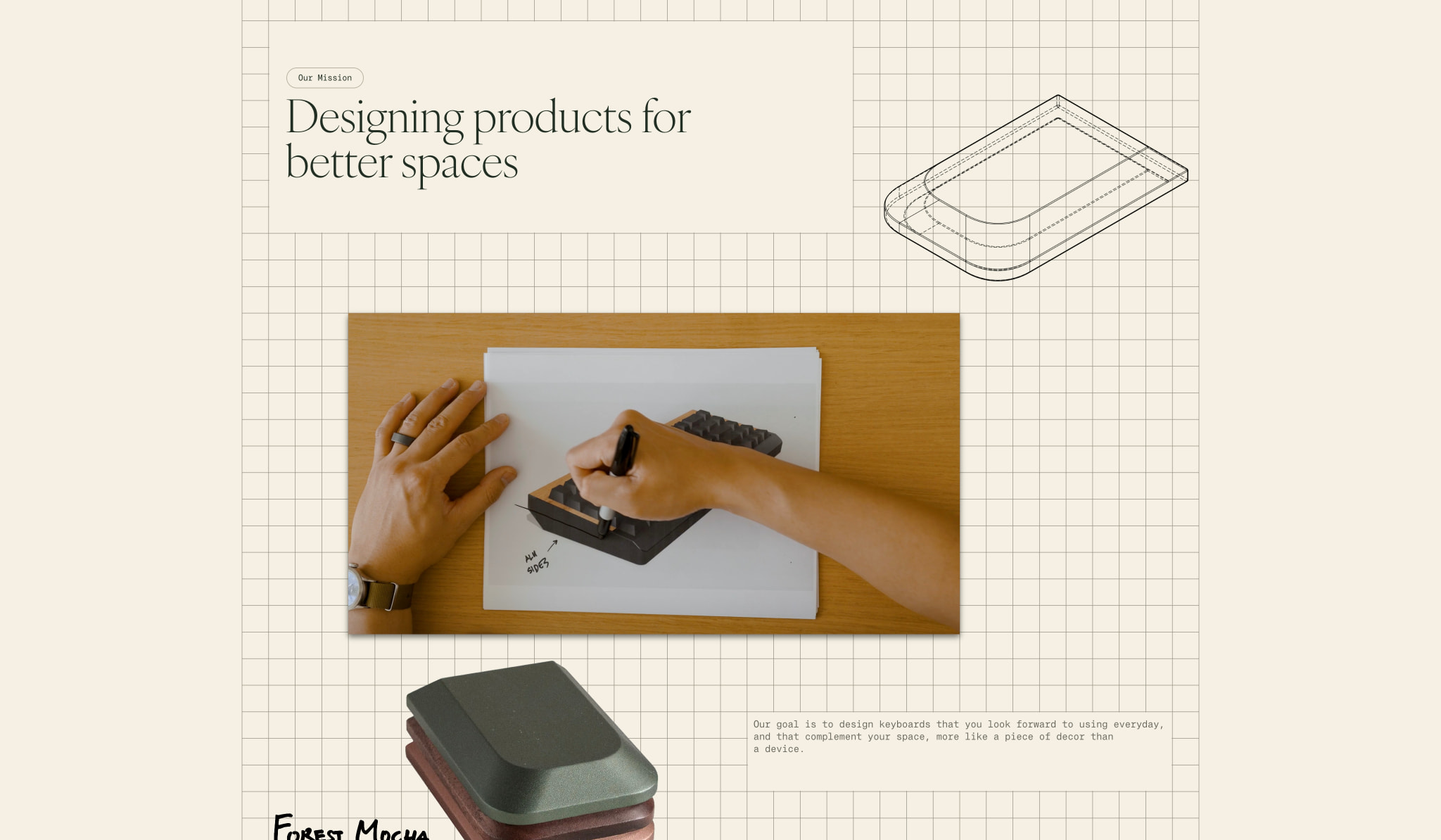 Mode Designs | Makers of mechanical keyboards captured website design