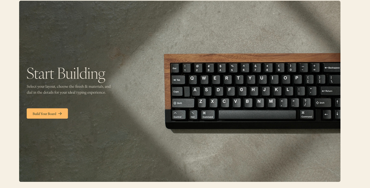 Mode Designs | Makers of mechanical keyboards captured website design