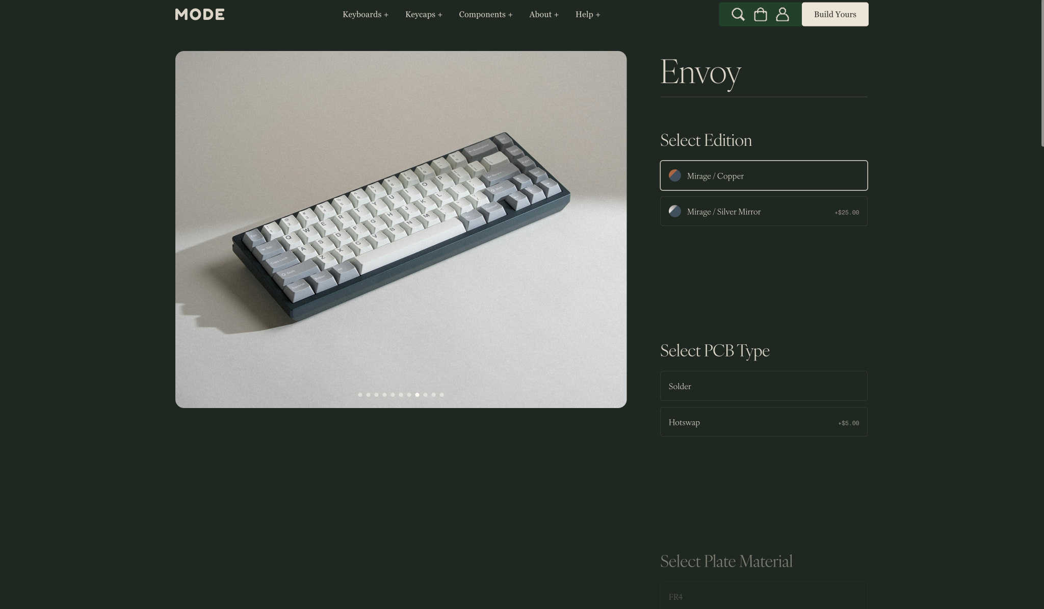Configure Your Envoy — 65% Mechanical Keyboard – Mode Designs captured website design